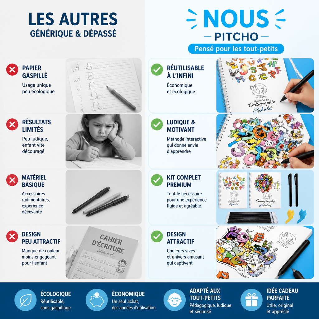 Manuels de calligraphie réutilisables