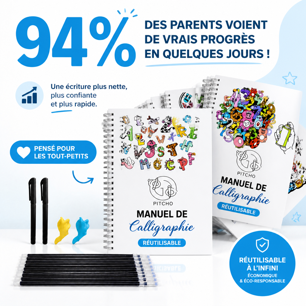 Manuels de calligraphie réutilisables