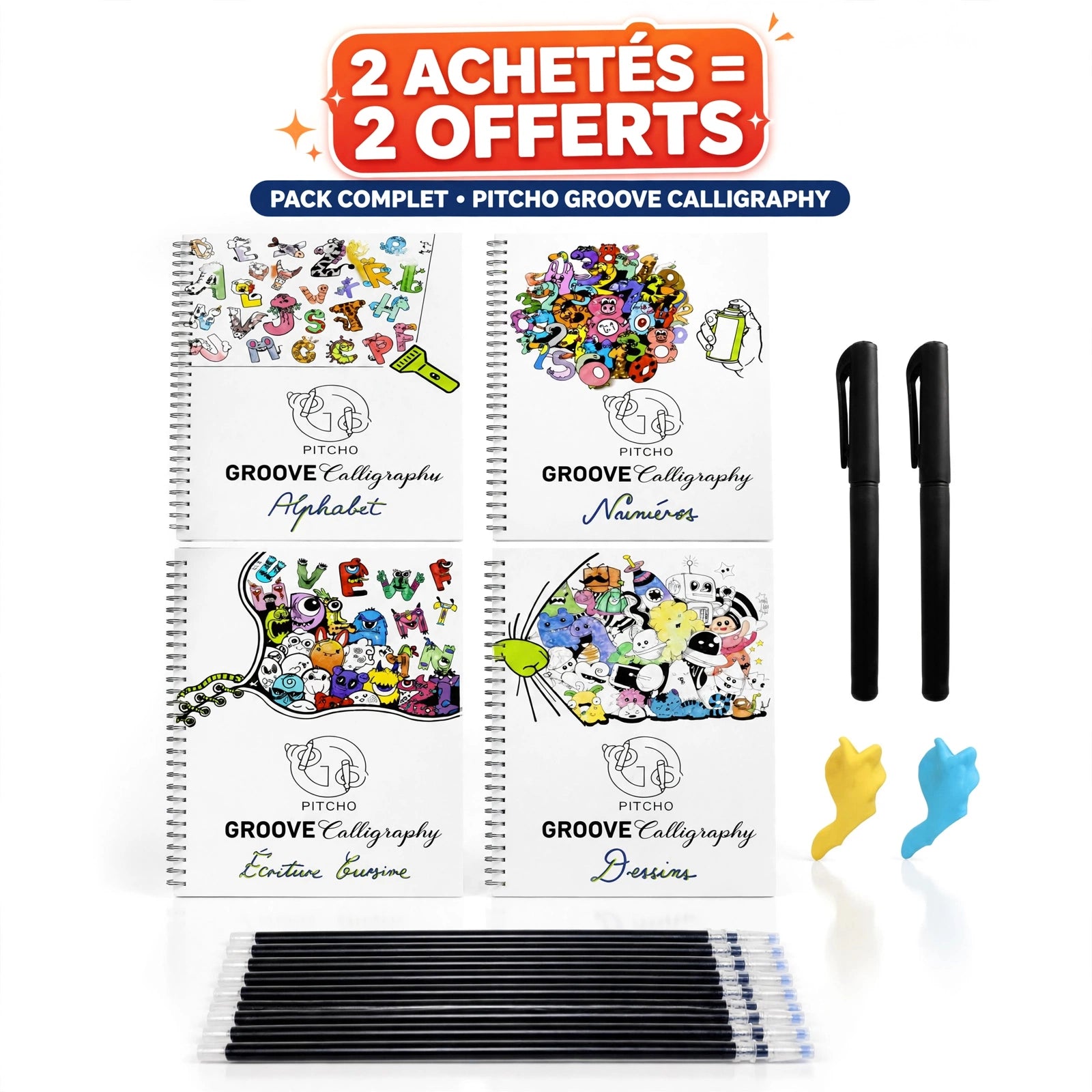 Manuels de calligraphie réutilisables